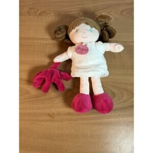 Jolijou Doll Demoiselle Blanche Stuffed Plush Paris My First Doll w/ Teddy Bear